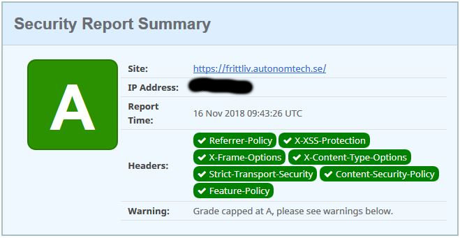 Security Header Report